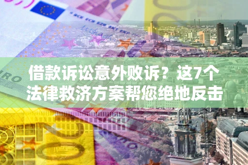武汉借款诉讼意外败诉？这7个法律救济方案帮您绝地反击！