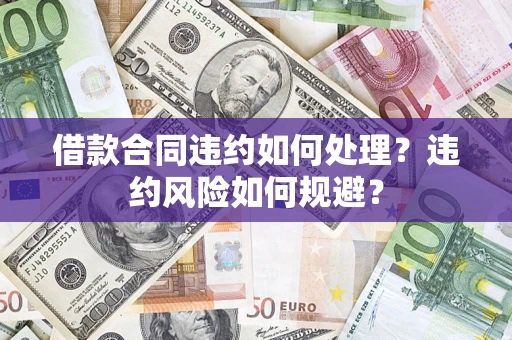 武汉借款合同违约如何处理？违约风险如何规避？