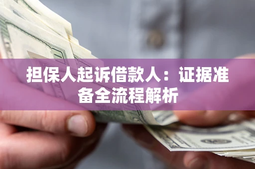 武汉担保人起诉借款人：证据准备全流程解析