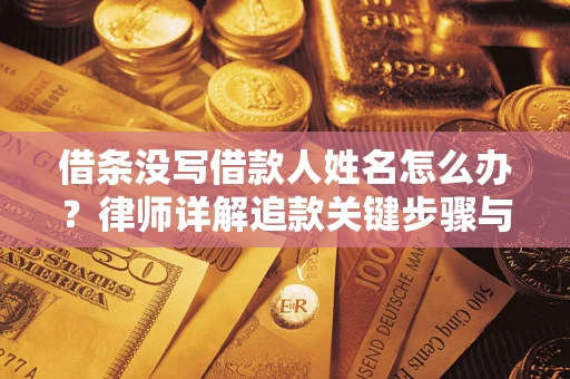 武汉借条没写借款人姓名怎么办？律师详解追款关键步骤与证据链构建