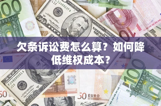武汉欠条诉讼费怎么算？如何降低维权成本？