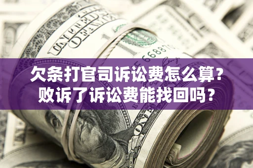武汉欠条打官司诉讼费怎么算？败诉了诉讼费能找回吗？
